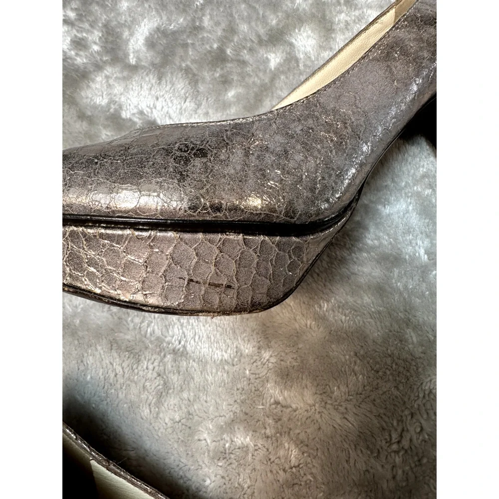 Vera Wang Lavender Selima Rose Gold Peep Toe Platform Heels Size 41 US 9.5